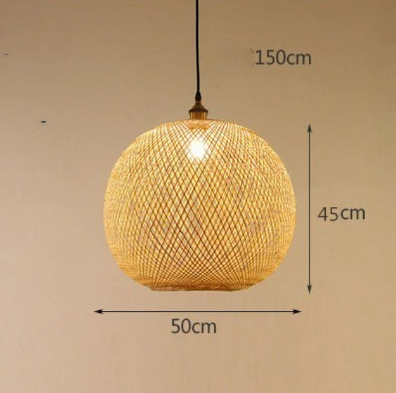 Pastoral Zen Pendant Chandelier / With Bulb / Diameter 20CM
