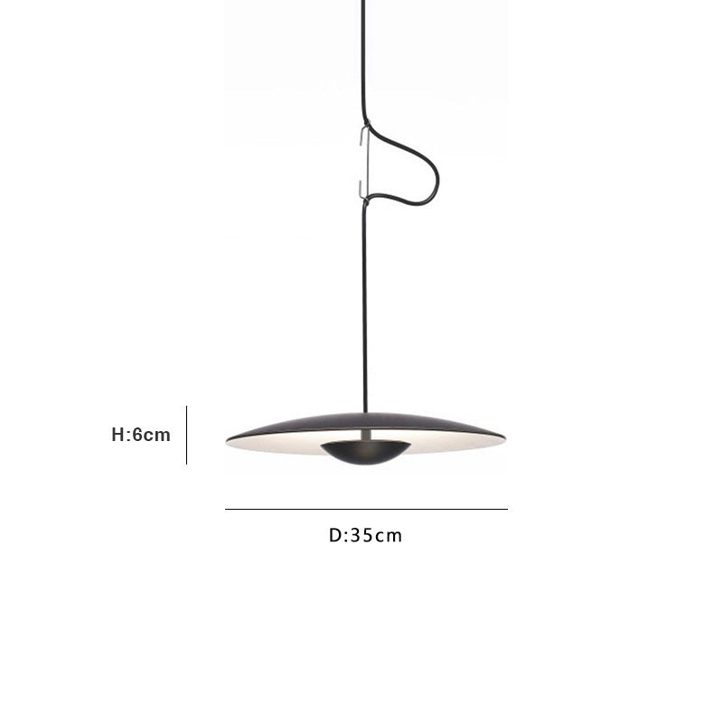 Nordic Disc Pendant Chandelier / Matte Black Medium