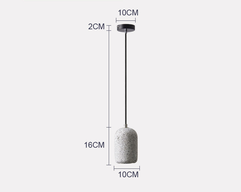 Industrial Cement LED Pendant Light / White / 220V / 5W warm light