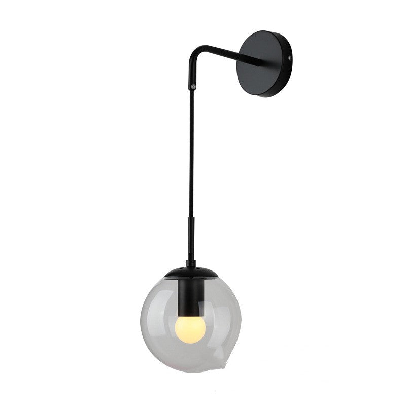 Nordic Glass Accent Wall Light / Gold Without Light Source / 150mm Smoky Gray Glass