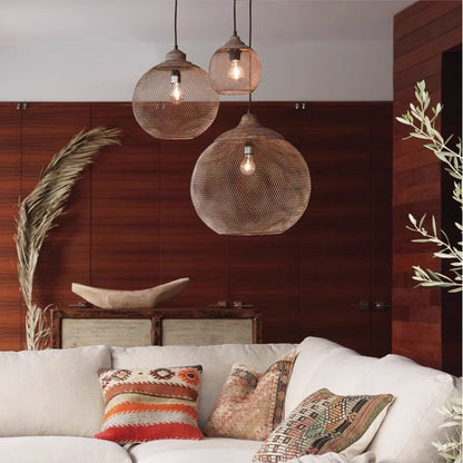 Industrial Iron Mesh Chandelier / Medium Chandelier