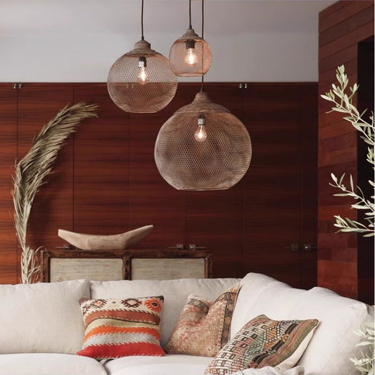Industrial Iron Mesh Chandelier / Medium Chandelier