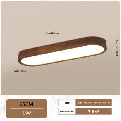 Wood Acrylic LED Ceiling Light / 65X20x7cm / Neutral Light 4000K