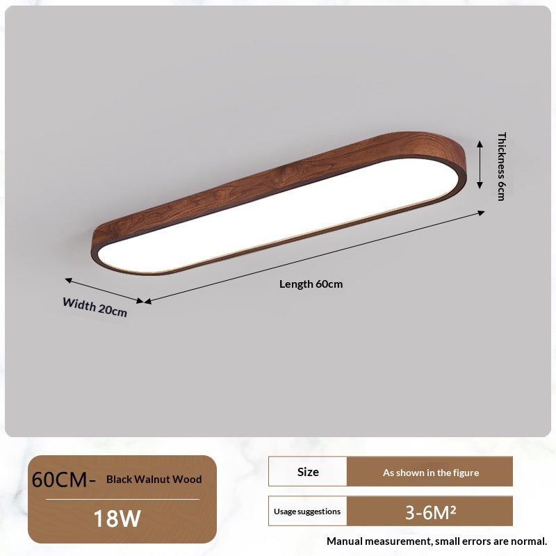 Wood Acrylic LED Ceiling Light / 90X22X7cm / Three Colors