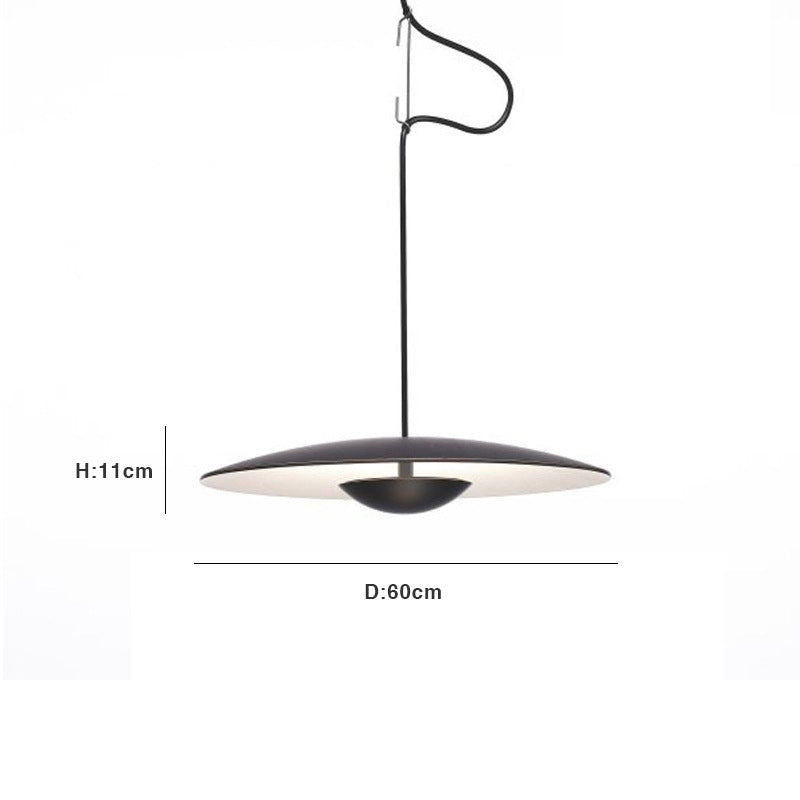 Nordic Disc Pendant Chandelier / Matte Black Small