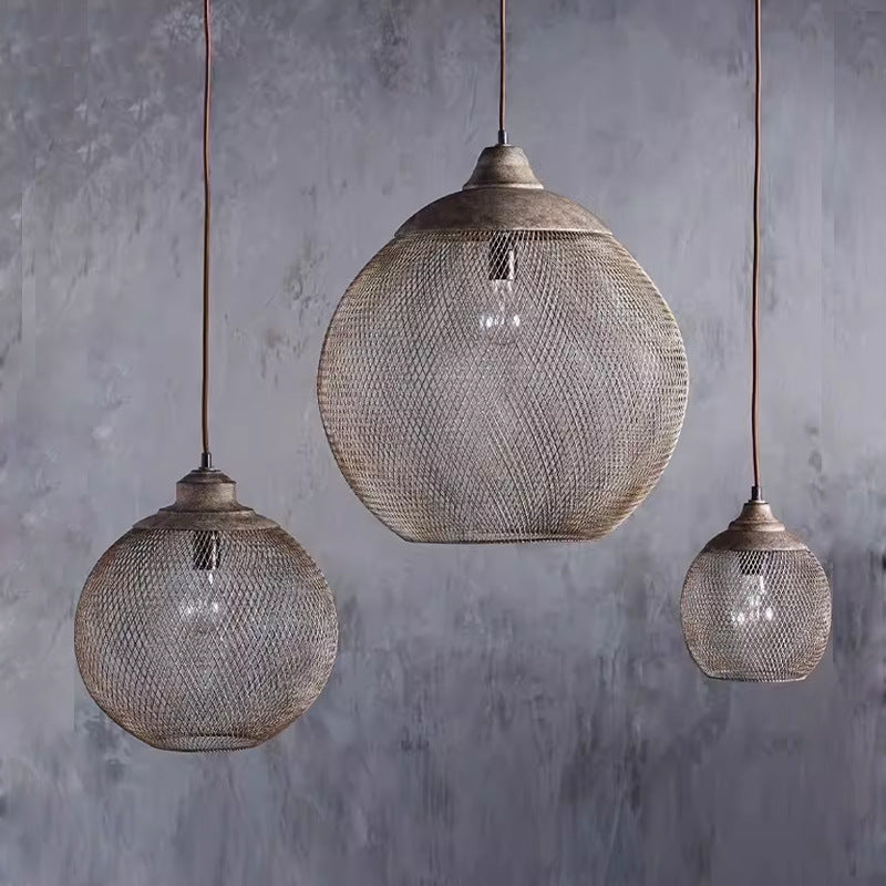 Industrial Iron Mesh Chandelier