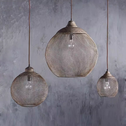 Industrial Iron Mesh Chandelier