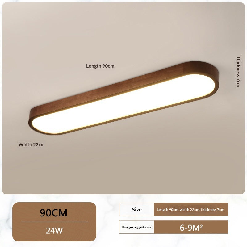 Wood Acrylic LED Ceiling Light / 90X22X7cm / Neutral Light 4000K