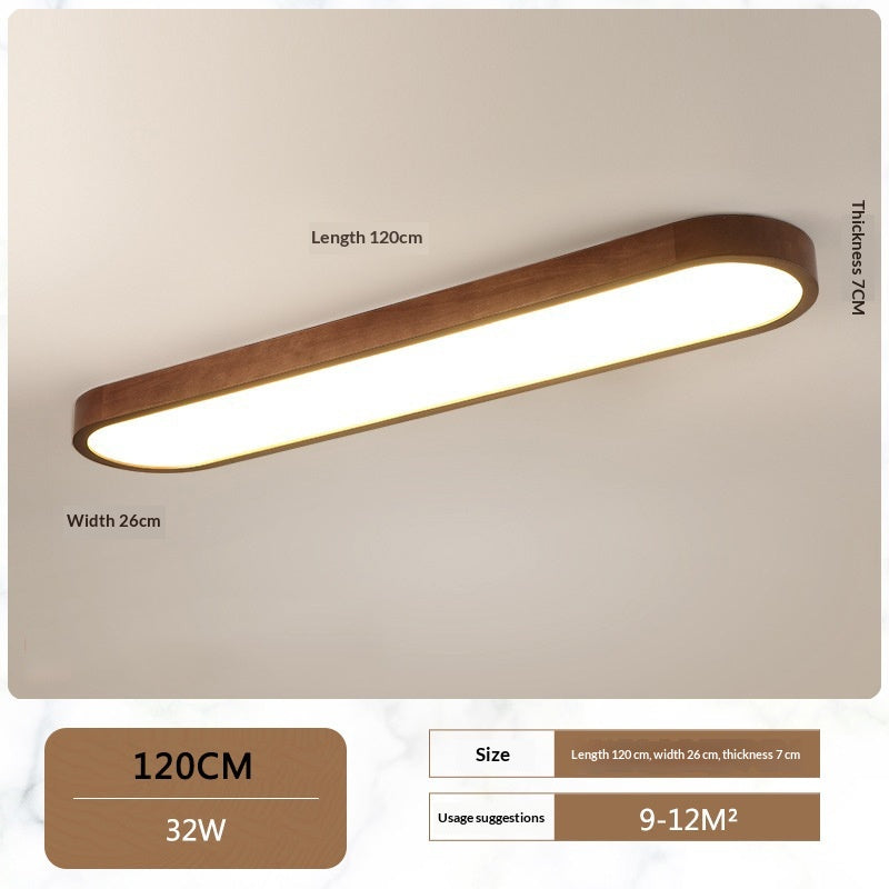 Wood Acrylic LED Ceiling Light / 65X20x7cm / Three Colors
