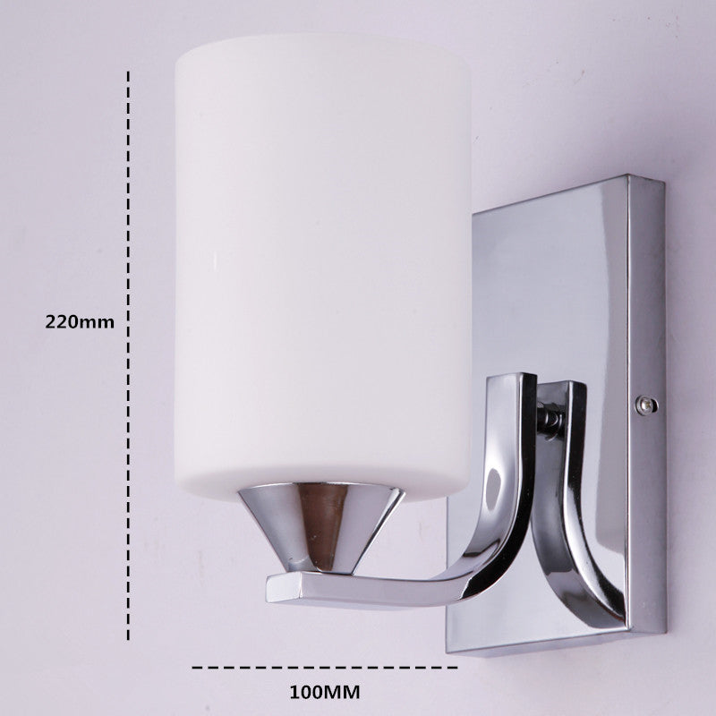 Electroplated Glass Bedside Wall Light / Chrome / single head / tricolor light