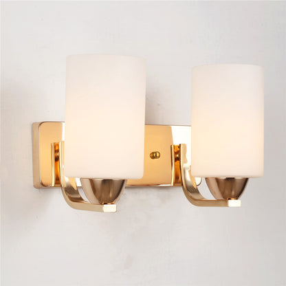 Electroplated Glass Bedside Wall Light / Chrome / double head / tricolor light