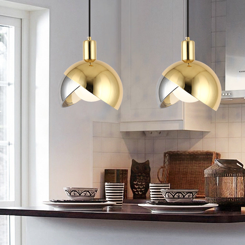 Single-Head LED Pendant Light / Rose Gold 20cm Warm Light