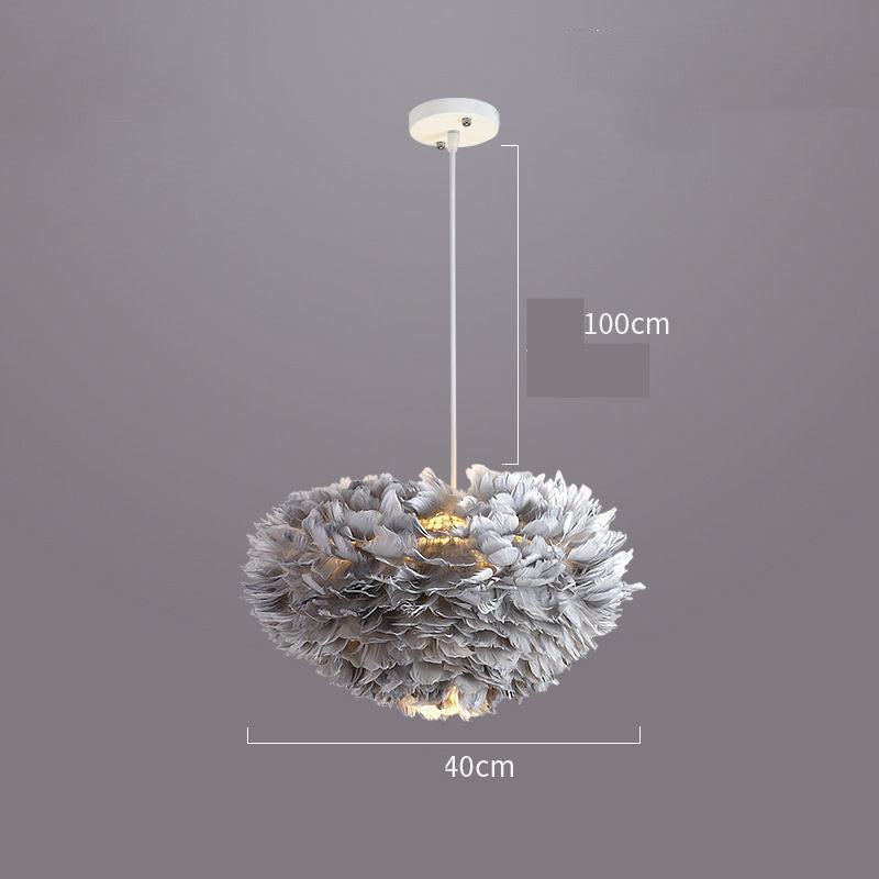 Smart Dimming LED Chandelier / Grey40cm / Monochromatic warm light
