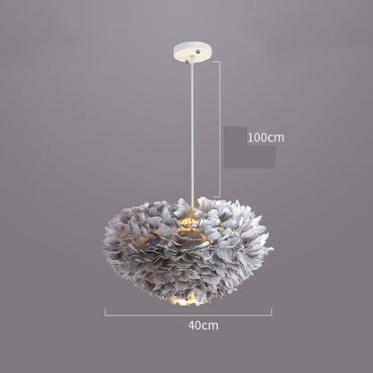 Smart Dimming LED Chandelier / Grey40cm / Monochromatic warm light