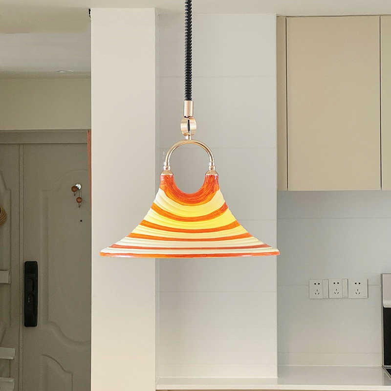 Retractable Twin-Light Horn Chandelier / White
