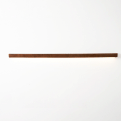 Linear Wood Integrated LED Wall Light / ∅ 23.6″ x W 1.8″  x H 2″ / Walnut Color / Warm Light