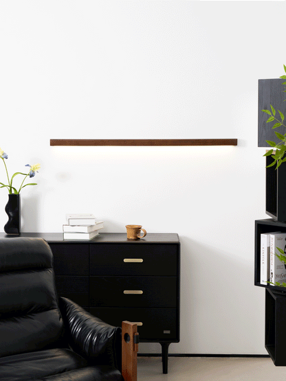 Linear Wood Integrated LED Wall Light