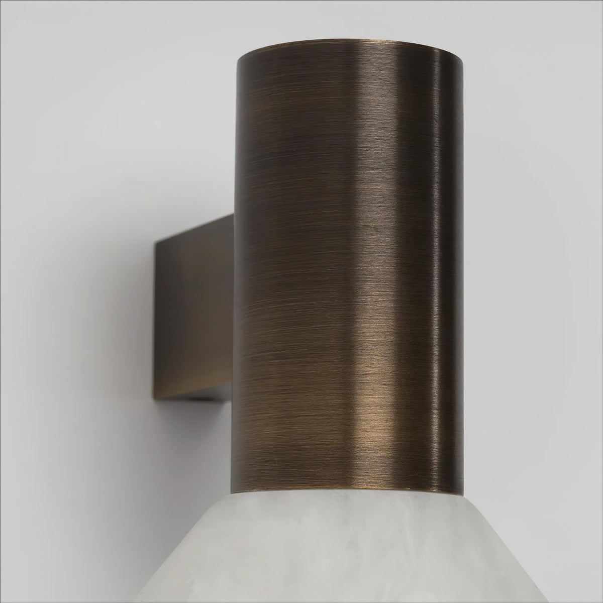 Sculptural Alabaster Cone Wall Light