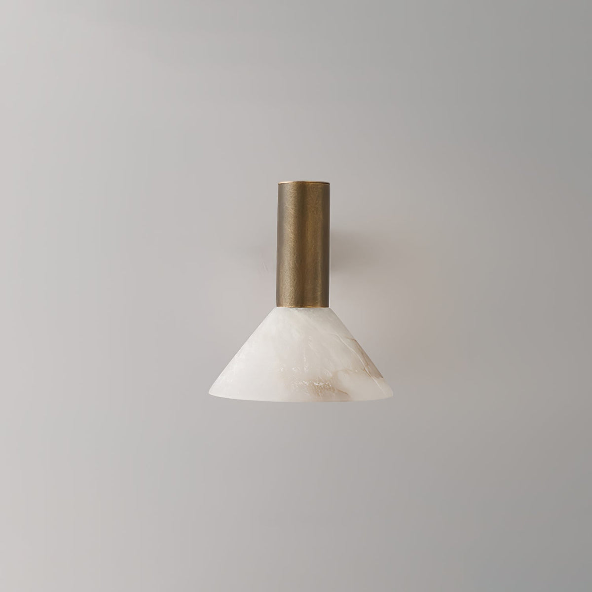Sculptural Alabaster Cone Wall Light