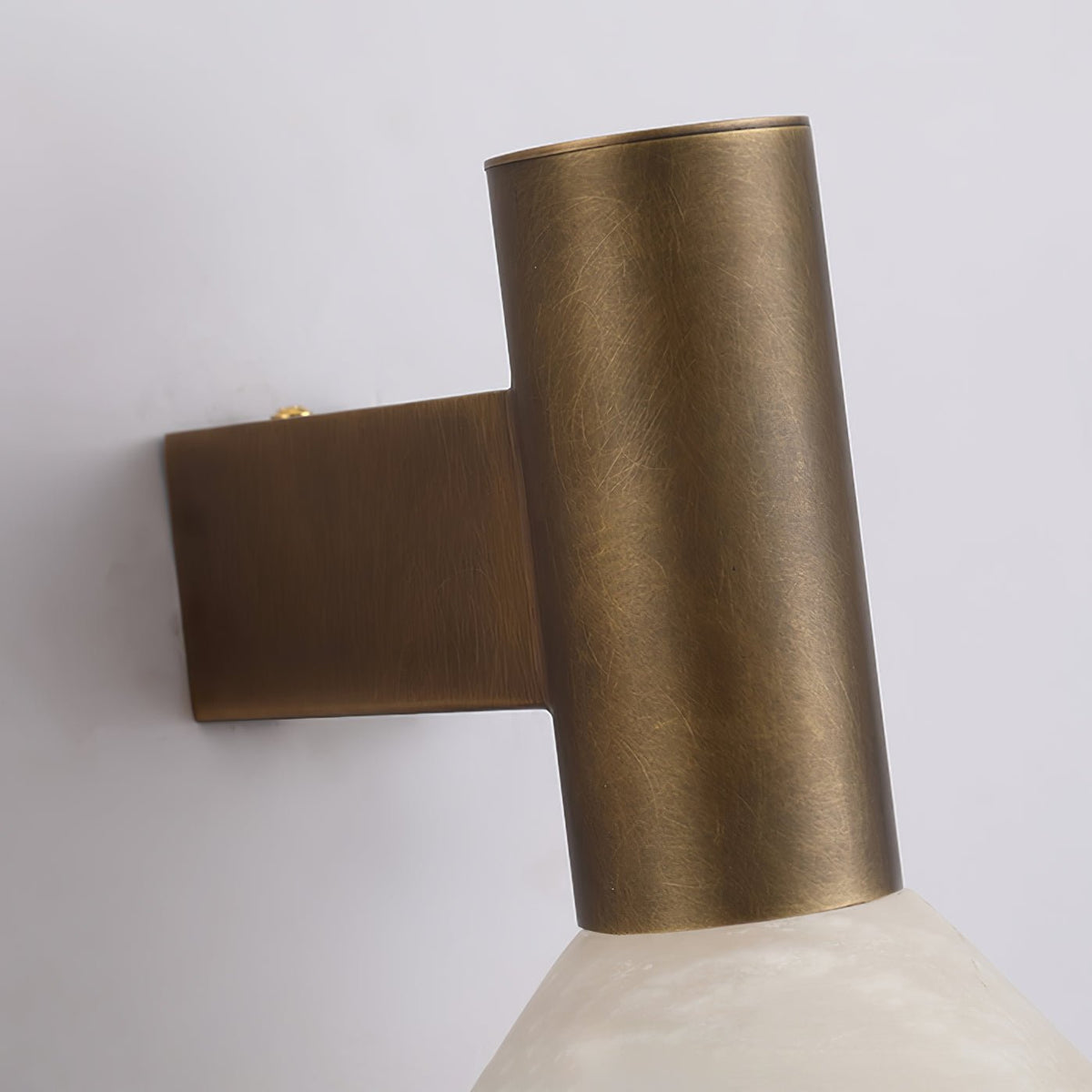 Sculptural Alabaster Cone Wall Light