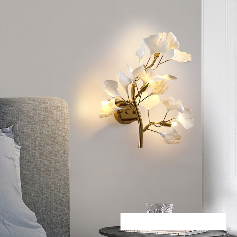 Ginkgo Leaf Decorative Wall Light / Warm Light / Gold