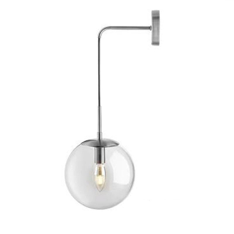 Nordic Glass Accent Wall Light / Gold Without Light Source / 200mm Smoky Gray Glass