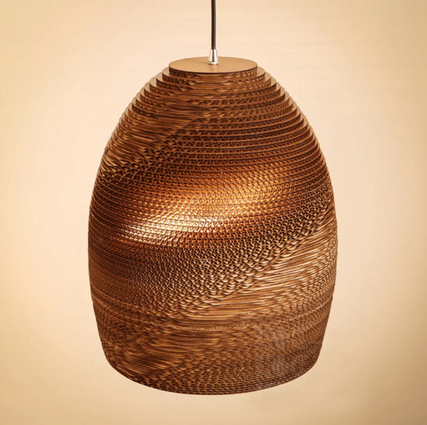 Parchment Paper Zen Pendant Light / Bell shape / With light source / 35cmX40cm