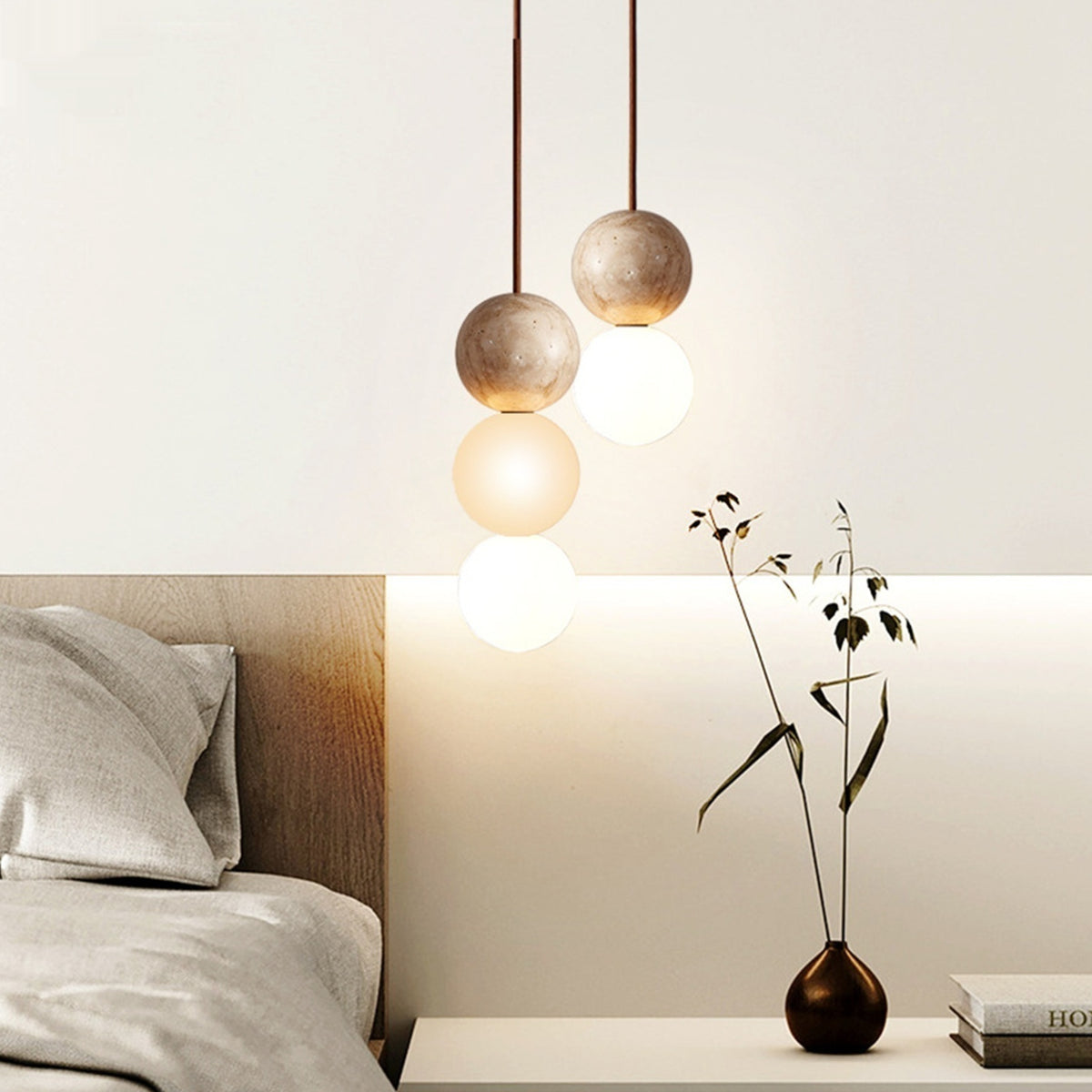 Cave Stone LED Pendant Chandelier / L7 style / Warm light