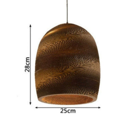 Parchment Paper Zen Pendant Light / Bell shape / With light source / 25cmX28cm
